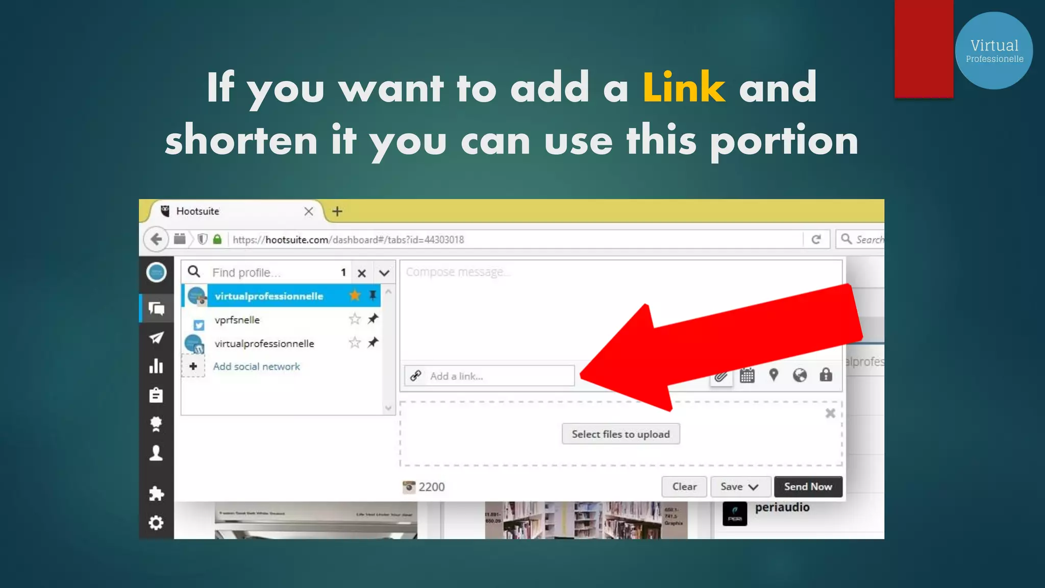 If you want to add a Link and
shorten it you can use this portion
 