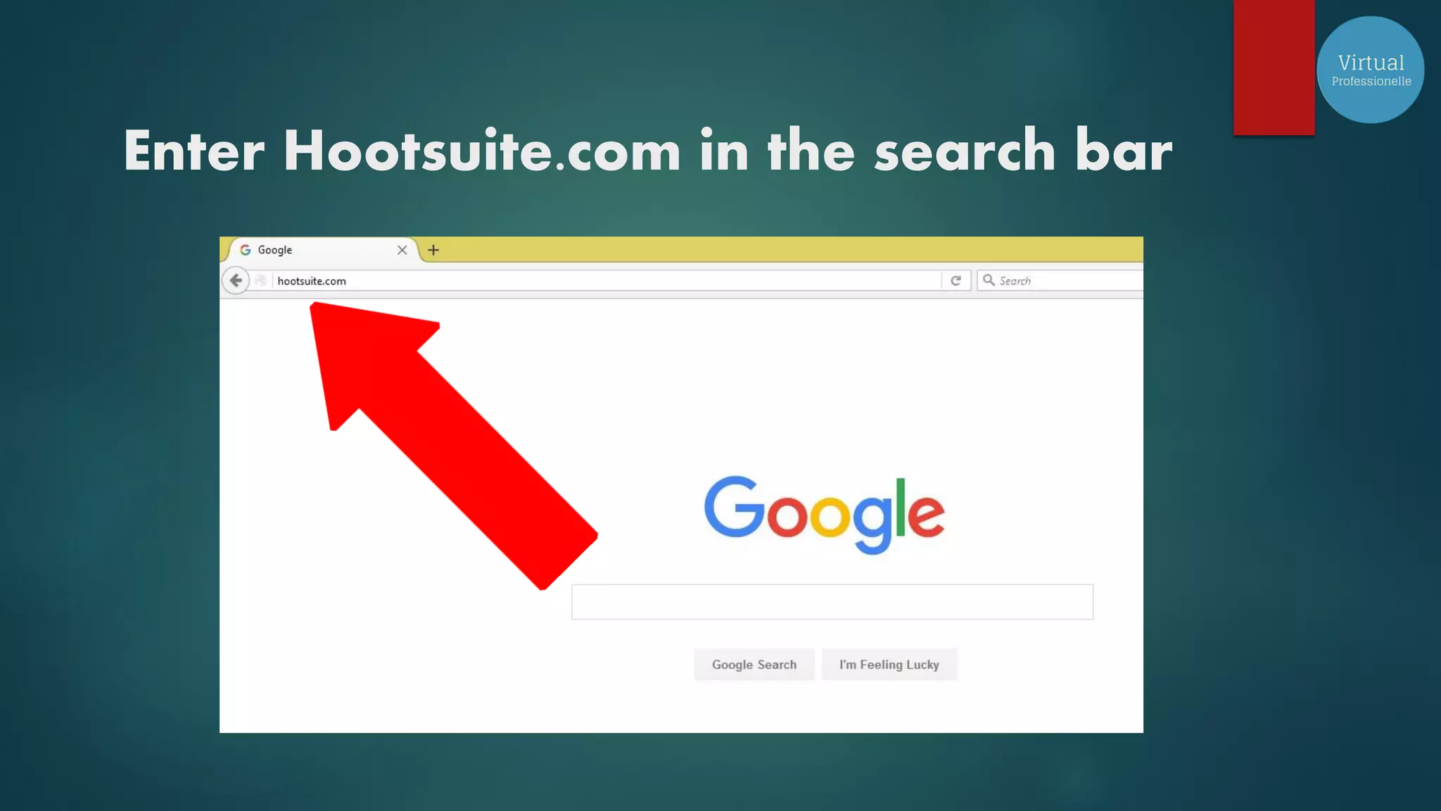 Enter Hootsuite.com in the search bar
 
