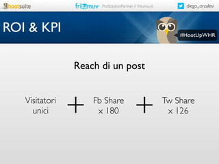 ProSolutionPartner // fritumuv.it

ROI & KPI

diego_orzalesi

#HootUpWHR

Reach di un post
Visitatori
unici

+

Fb Share
x 180

+

Tw Share
x 126

 