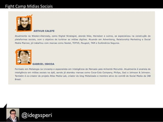 Fight Camp Mídias Sociais
 