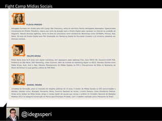Fight Camp Mídias Sociais
 