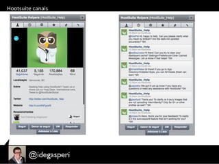 Hootsuite canais
 