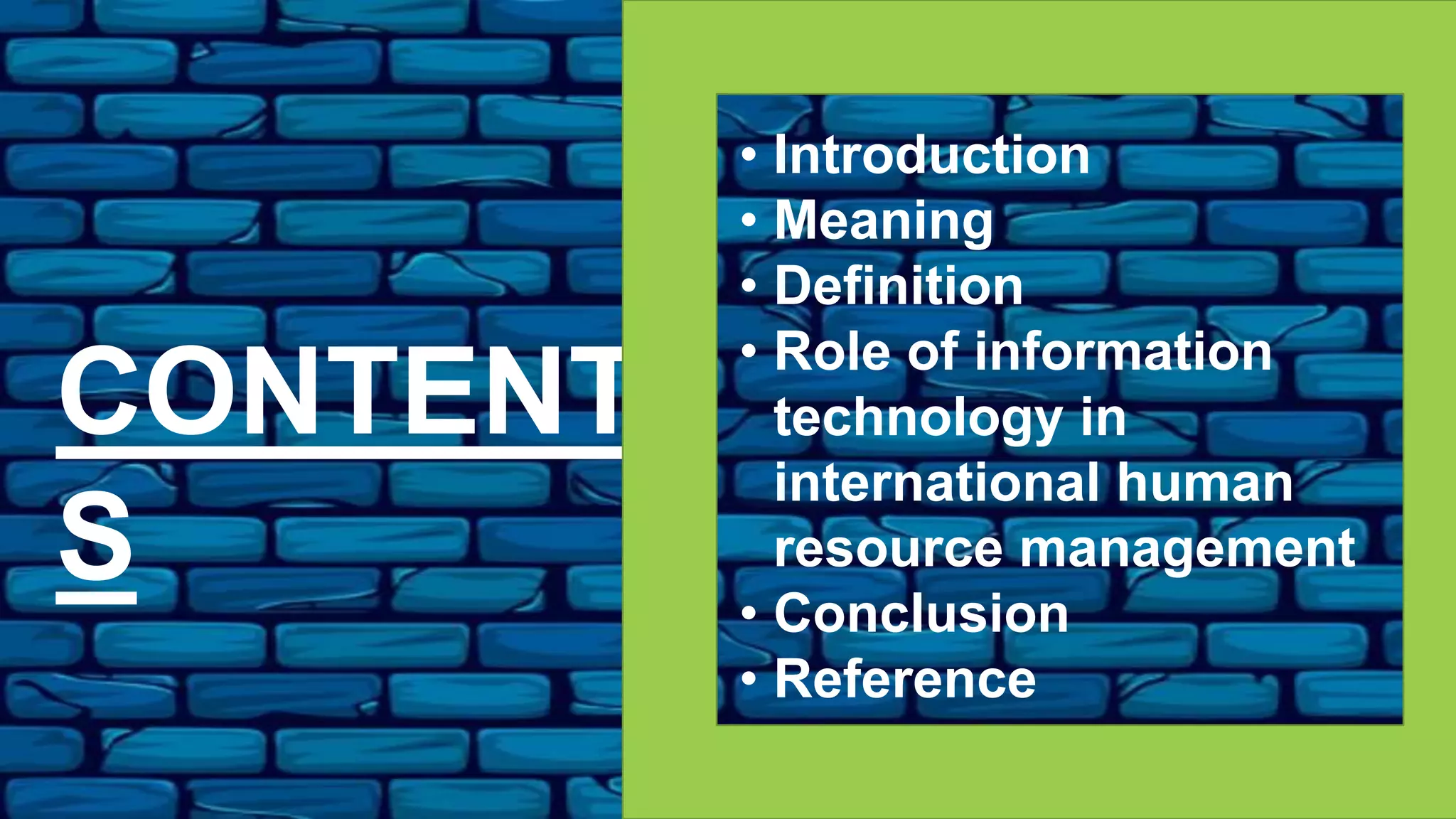 Role of Information Technology in International Human Resource ...