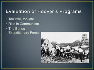 • Too little, too late.
• Rise in Communism
• The Bonus
Expeditionary Force
From Click Magazine,
1930
 