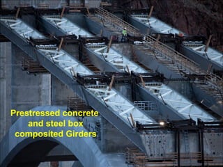 Prestressed concrete
and steel box
composited Girders

 