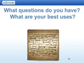 What questions do you have?
 What are your best uses?




                      34
 
