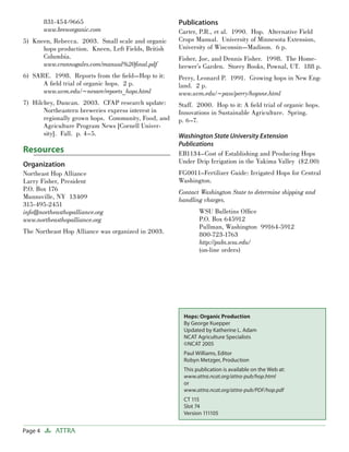 Hops: Organic Production | PDF
