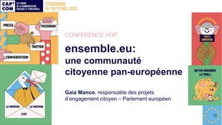 HOP1 Des initiatives pour porter l’Europe dans les territoires 