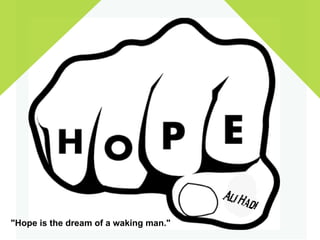 &quot;Hope is the dream of a waking man.&quot;  