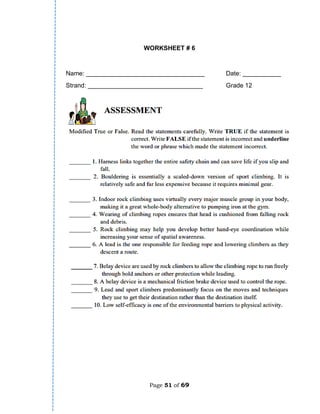 Page 51 of 69
WORKSHEET # 6
Name: __________________________________ Date: ___________
Strand: _________________________________ Grade 12
 