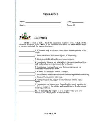 Page 69 of 69
WORKSHEET # 8
Name: __________________________________ Date: ___________
Strand: _________________________________ Grade 12
 