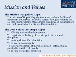 Hope College Presentation | PPTX