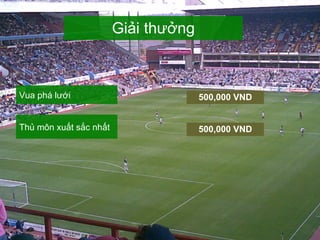 Giải thưởng Thủ môn xuất sắc nhất Vua phá lưới 500,000 VND 500,000 VND 