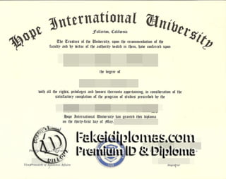 Hope International University degree