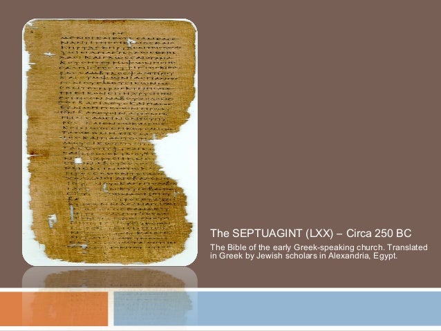 Septuagint Lxx Old Testament