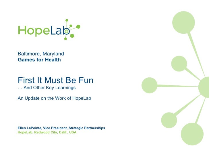 hope lab games for health presentation
