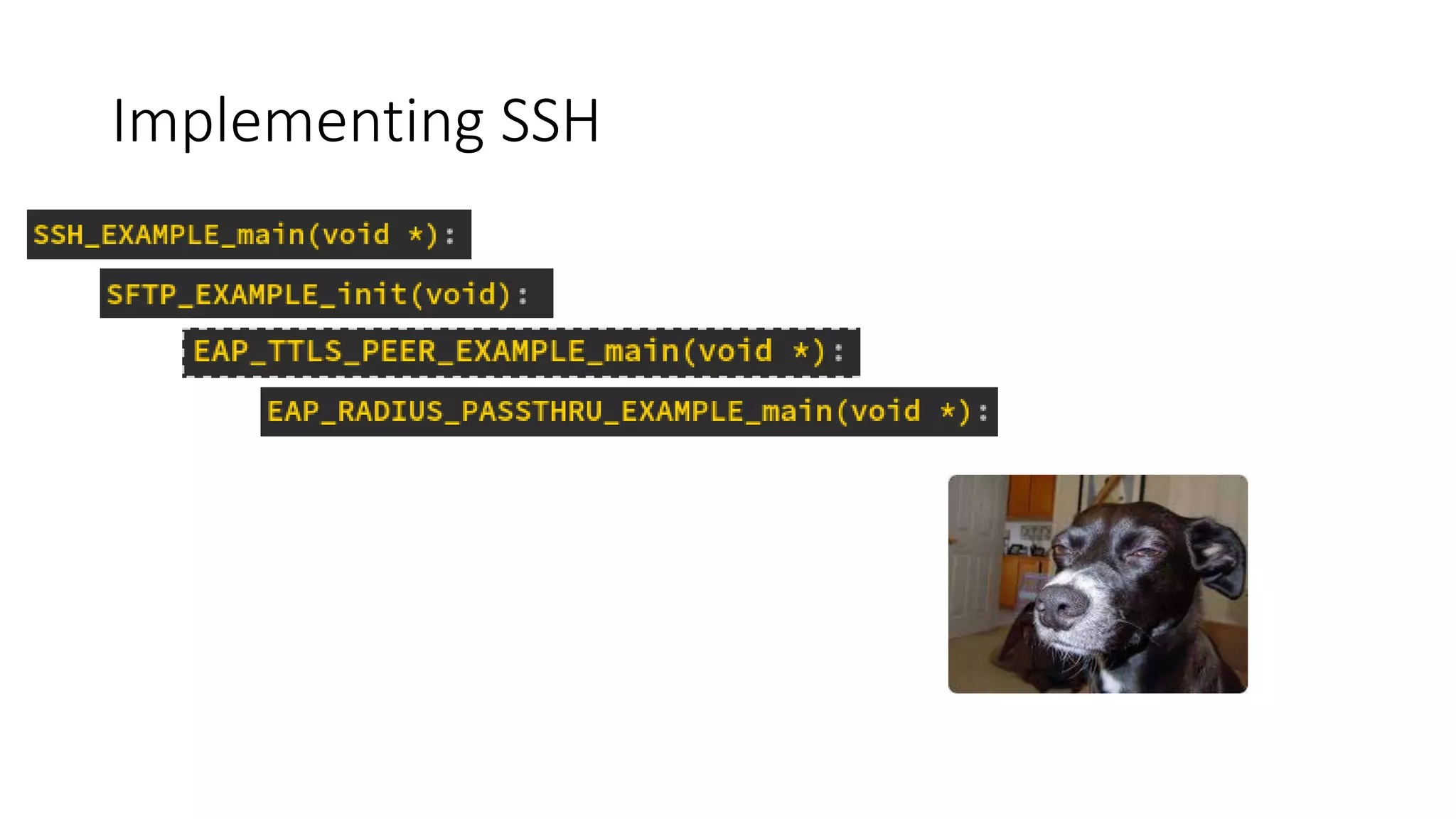 Implementing SSH
 