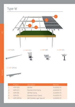 Hopergy Racking Hopergy Solar Mounting Structure Catalogue | PDF