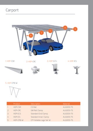 Hopergy Racking Hopergy Solar Mounting Structure Catalogue | PDF