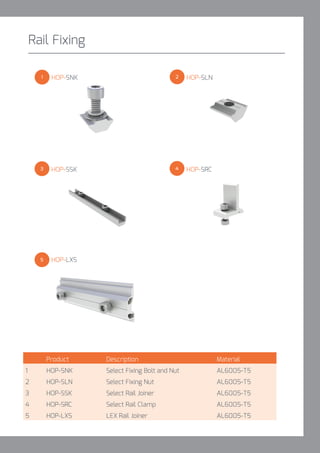 Hopergy Racking Hopergy Solar Mounting Structure Catalogue | PDF