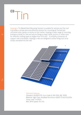 Hopergy Racking Hopergy Solar Mounting Structure Catalogue | PDF