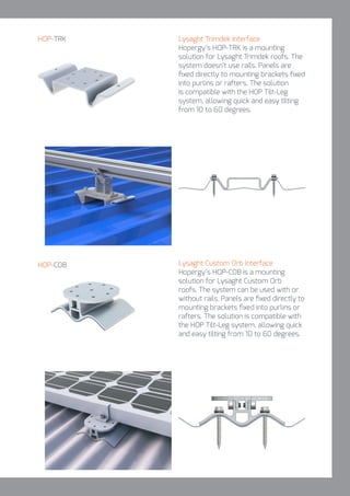 Hopergy Racking Hopergy Solar Mounting Structure Catalogue | PDF