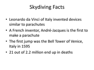 Italian Inventing Skydiving Information | PPTX