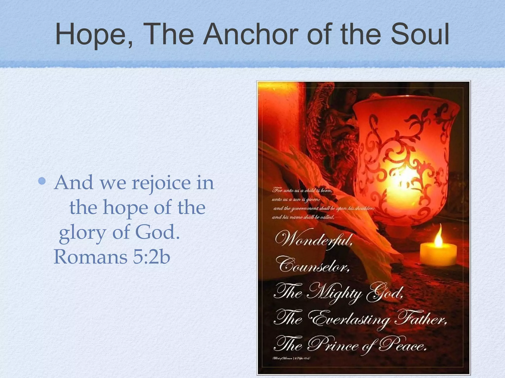 Hope the anchor of the soul | PPT