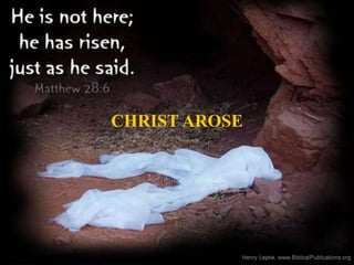 Lyrics & Music: Robert Lowry, 1826 - 1899
CHRIST AROSE
 
