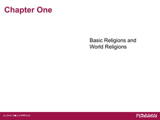 Chapter One
Basic Religions and
World Religions
 