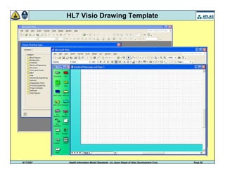 9/17/2007 Health Information Model Standards - by Jason Siegel of Atlas Development Corp Page 26
HL7 Visio Drawing Template
 