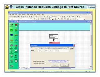 9/17/2007 Health Information Model Standards - by Jason Siegel of Atlas Development Corp Page 27
Class Instance Requires Linkage to RIM Source
 