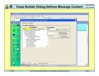 9/17/2007 Health Information Model Standards - by Jason Siegel of Atlas Development Corp Page 28
Class Builder Dialog Defines Message Content
 