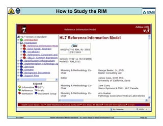 9/17/2007 Health Information Model Standards - by Jason Siegel of Atlas Development Corp Page 32
How to Study the RIM
 