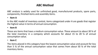 inventory control of foods | PPTX