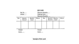 inventory control of foods | PPTX