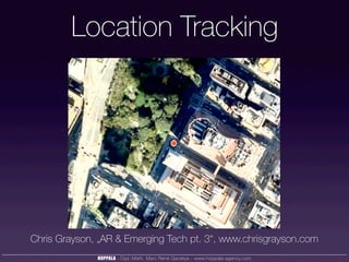 Location Tracking




Chris Grayson, „AR & Emerging Tech pt. 3“, www.chrisgrayson.com
              HOPPALA - Dipl.-Math. ...
