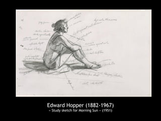 Edward Hopper (1882-1967)
« Study sketch for Morning Sun » (1951)
 