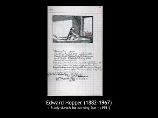 Edward Hopper (1882-1967)
« Study sketch for Morning Sun » (1951)
 
