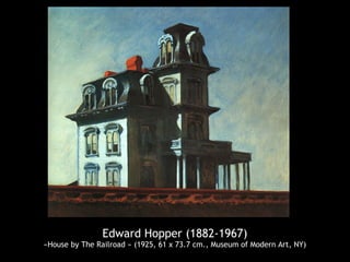 Edward Hopper (1882-1967)
«House by The Railroad » (1925, 61 x 73.7 cm., Museum of Modern Art, NY)
 