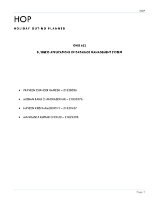 Database System for online Travel booking System. | PDF