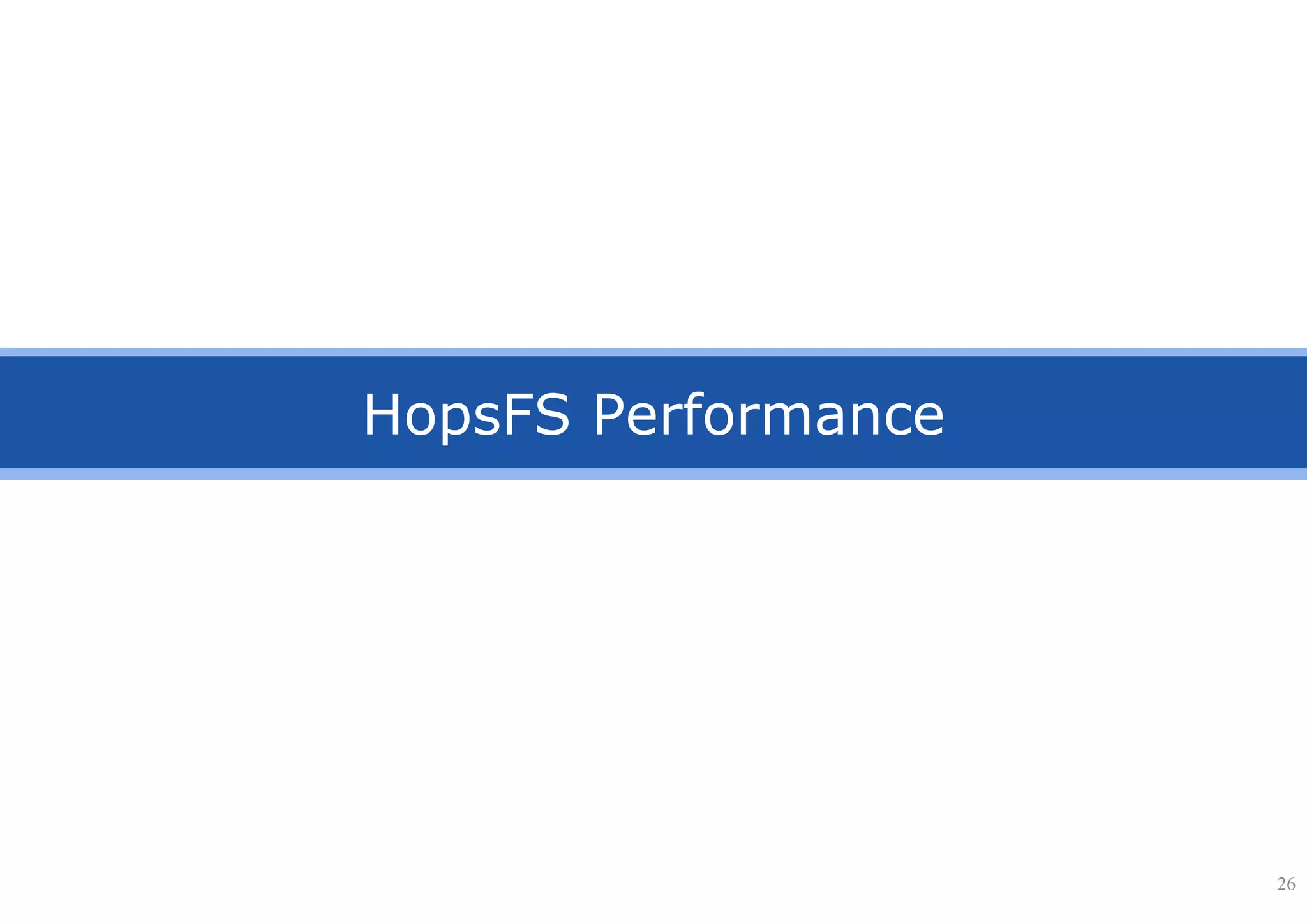 HopsFS Performance
26
 