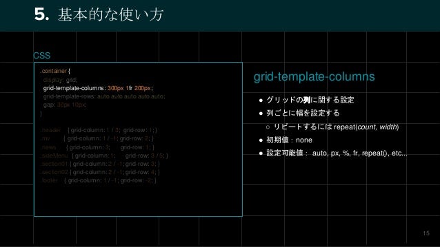 css grid layout の基礎
