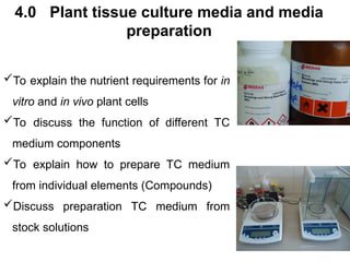 Comprehensive Guide to Plant Tissue Culture Media and Preparation ...