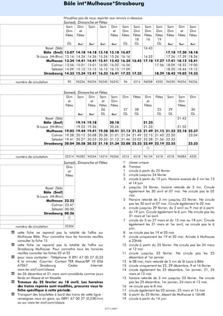 Horaires bale mulhouse