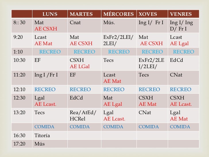 Horario