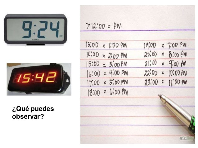 Horario am, pm