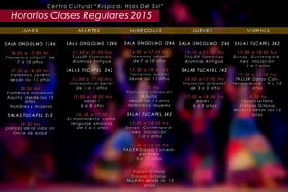 HORARIOS CLASES REGULARES RÚSPICAS 2015