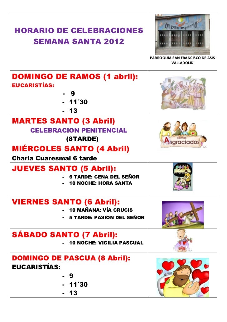 Horario forex semana santa