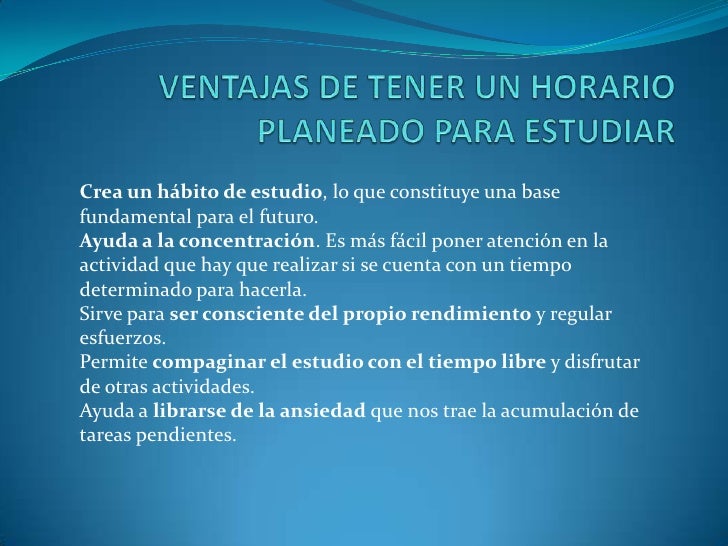 un horario